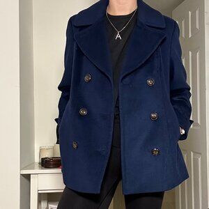 Land's End navy short peacoat